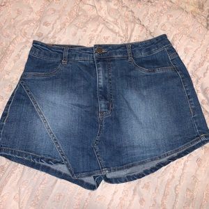 Denim skort